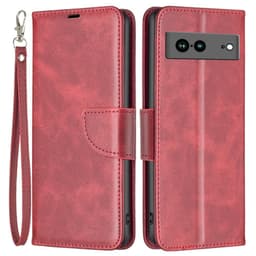 SKALO Google Pixel 7a Plånboksfodral i PU-Läder - Röd