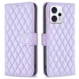 SKALO Motorola Moto G23 4G BINFEN COLOR Tikattu Lompakko - Violetti
