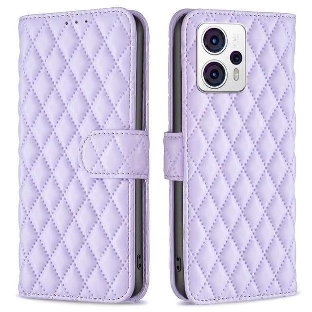 SKALO Motorola Moto G23 4G BINFEN COLOR Tikattu Lompakko - Violetti
