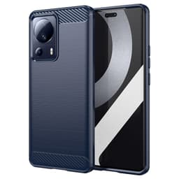SKALO Xiaomi 13 Lite Armor Carbon Stødsikker TPU-cover - Blå