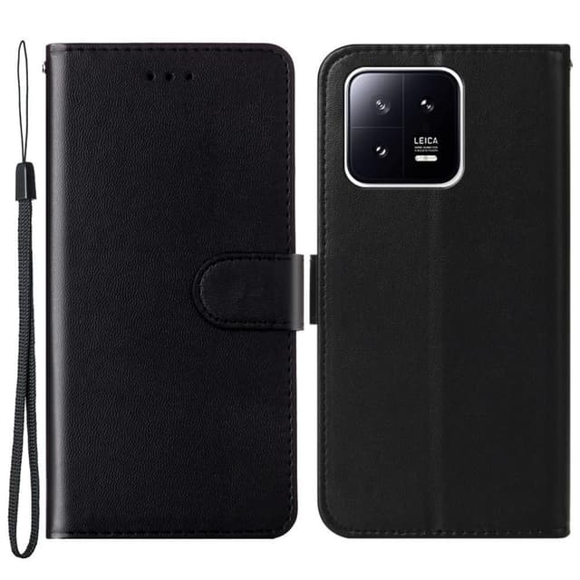 SKALO Xiaomi 13 5G Flip Cover m. pung i PU-læder - Sort
