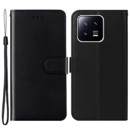 SKALO Xiaomi 13 5G Plånboksfodral i PU-Läder - Svart