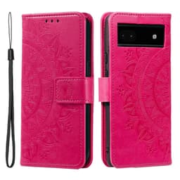 SKALO Google Pixel 7a Mandala Flip Cover - Cerise