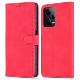 SKALO Xiaomi Redmi Note 12 Pro 5G AZNS Plånboksfodral - Röd