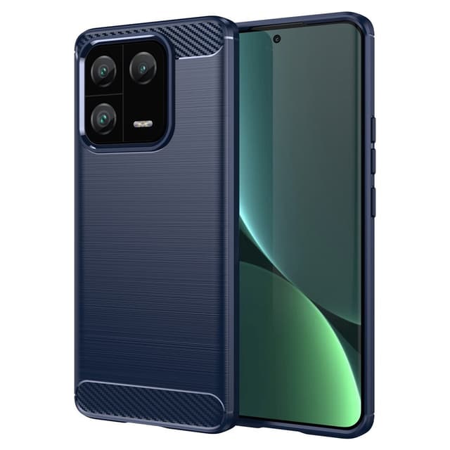 SKALO Xiaomi 13 Pro 5G Armor Carbon Stöttåligt TPU-skal - Blå