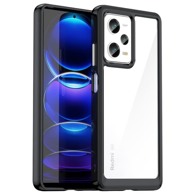 SKALO Xiaomi Redmi Note 12 Pro 5G Transparent TPU Bumper Skal - Svart