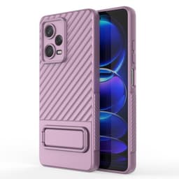 SKALO Xiaomi Redmi Note 12 Pro 5G Twill 2.0 TPU skal med ställ - Lila