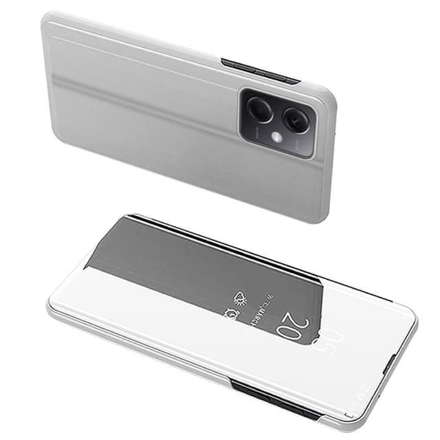 SKALO Xiaomi Redmi Note 12 Pro 5G Clear View Mirror Etui - Sølv