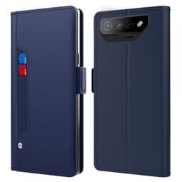 SKALO Asus ROG Phone 7 5G Kortinhaltijan peililompakko - Sininen