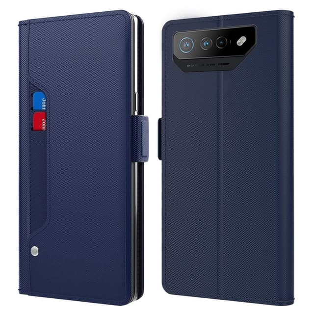 SKALO Asus ROG Phone 7 5G Kortinhaltijan peililompakko - Sininen
