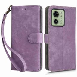 SKALO Motorola Edge 40 5G Lompakkokotelo PU-nahkaa - Violetti