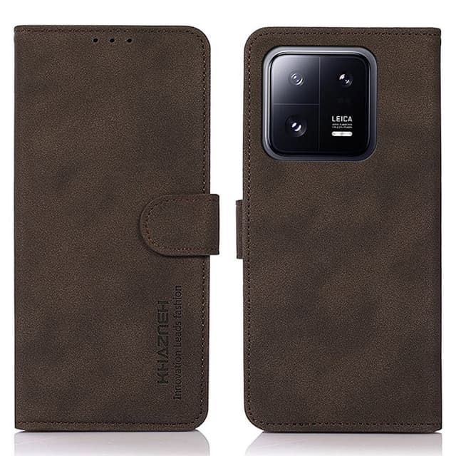 SKALO Xiaomi 13 Pro 5G KHAZNEH Plånboksfodral i PU-Läder - Brun