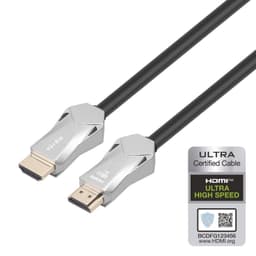 NÖRDIC CERTIFICEREDE KABLER 5m Ultra High Speed ​​​​HDMI 2.1 8K 60Hz 4K 120Hz 48Gbps Dynamic HDR eARC VRR guldbelagte stik