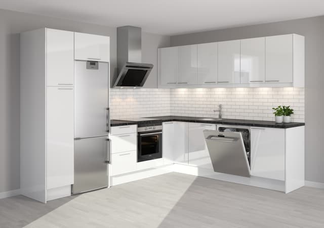 Epoq Dekkside veggskap 99 cm (Gloss White)