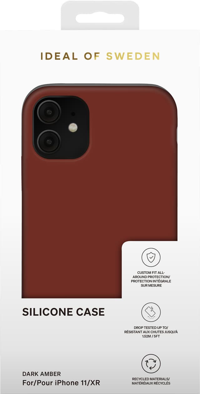 iDeal of Sweden silikonfodral för iPhone 11/XR (mörk bärnsten)