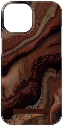 iDeal of Sweden Fashion iPhone 15 suojakuori (Dark Amber Marble)