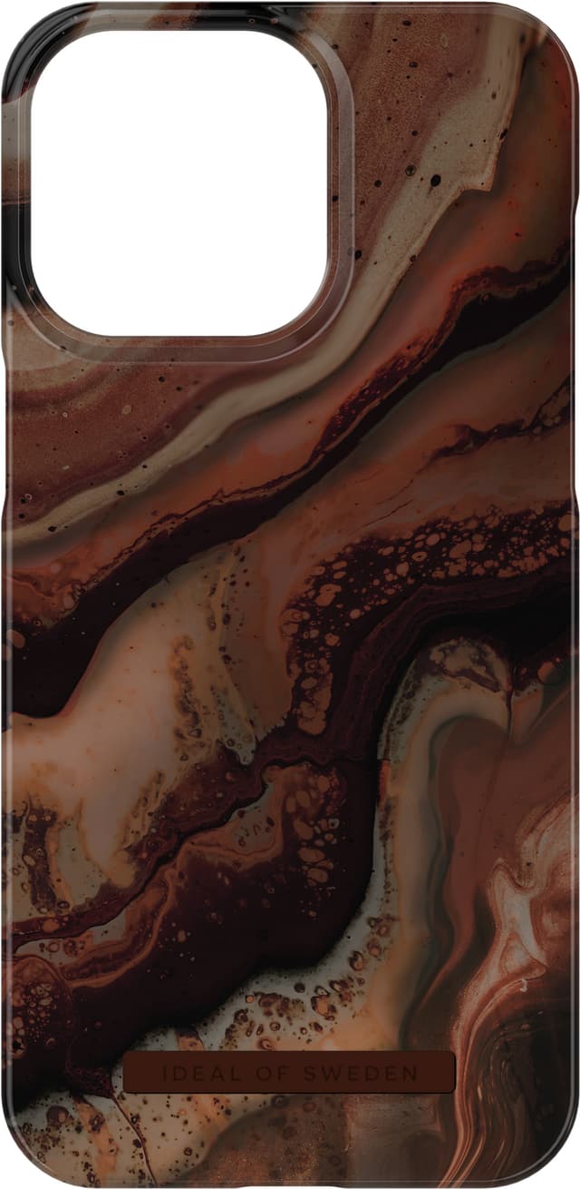 iDeal of Sweden Fashion fodral för iPhone 15PM (Dark Amber Marble)