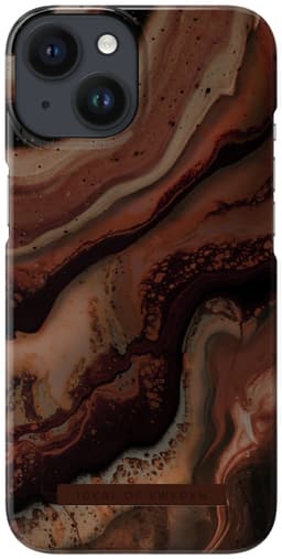 iDeal of Sweden Fashion deksel til iPhone 13/14 (Dark Amber Marble)