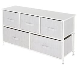 ML-Design skuffe skab, kommode fremstillet af stof med fem skuffer, 100x30x54,5