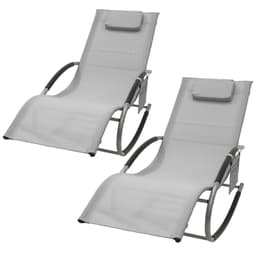 2 kpl keinutuoli vaaleanharmaa Relax Lounger Sun Lounger Swing Lounger Lounger