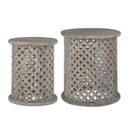 WOMO-DESIGN Itämainen sohvapöytä 2 kpl Ø35 Amsterdam / Ø45cm noin Harmaa