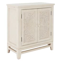 Byrå med två dörrar 82x74x37 cm creme mangoträ WOMO design