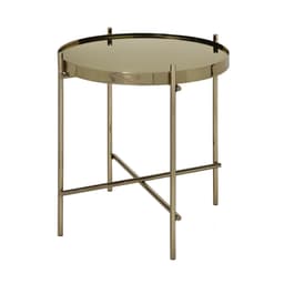 WOMO-DESIGN design sidobord Ø43x45cm antik mässing, vardagsrumsbord, runt