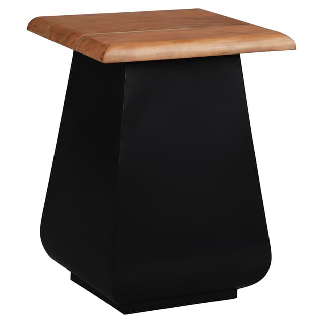 Sidebord 30x45x30 cm natur/sort akacietræ og metal WOMO-Design