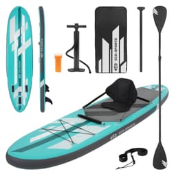 Puhallettava Stand Up Paddle Board kajakin istuimella 320x82x15 cm Turkoosi PVC