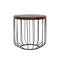 WOMO-DESIGN designer sidebord rundt Ø 50 x 50 cm natur massivt træ genvundet træ