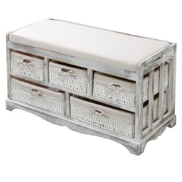 Istuimen pukeutuja penkki Rinta penkki koreja Villa kotiin lisälaite Vintage White