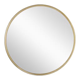 WOMO-DESIGN Dekorativ väggspegel Cali Ø 60 cm i glas, metallram i guld, rund