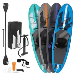 Puhallettava Stand Up Paddle Board kajakin istuimella 305x78x15 cm Sininen PVC