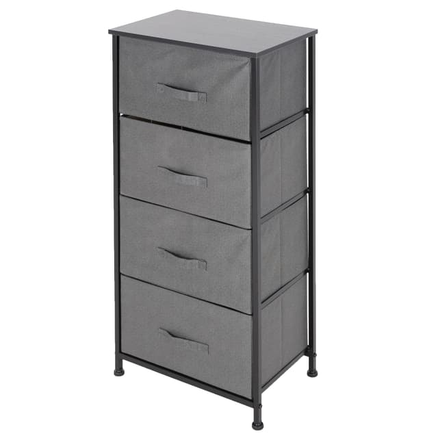 ML-Design skuffeskab, kommode fremstillet af stof med fire skuffer, 45x30x94 cm,