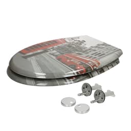 ECD Germany Premium Duroplast -wc-kansi Softclose-laskutoiminto ja Easy Fix Clip