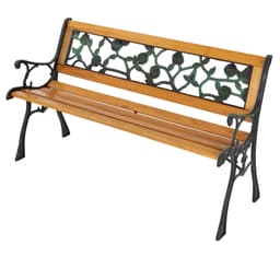 ML Design Garden Bench Park Bench 3-paikkainen massiivipuu penkki takana ja