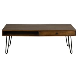 Womo-Design Sofabord Padua med 1 skuffe, 1 åbent rum og hårnål ben, 120x40x60