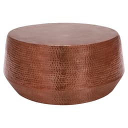 WOMO-DESIGN-sohvapöytä Ø 90x45cm kupari, ainutlaatuinen, vasertava optiikka,