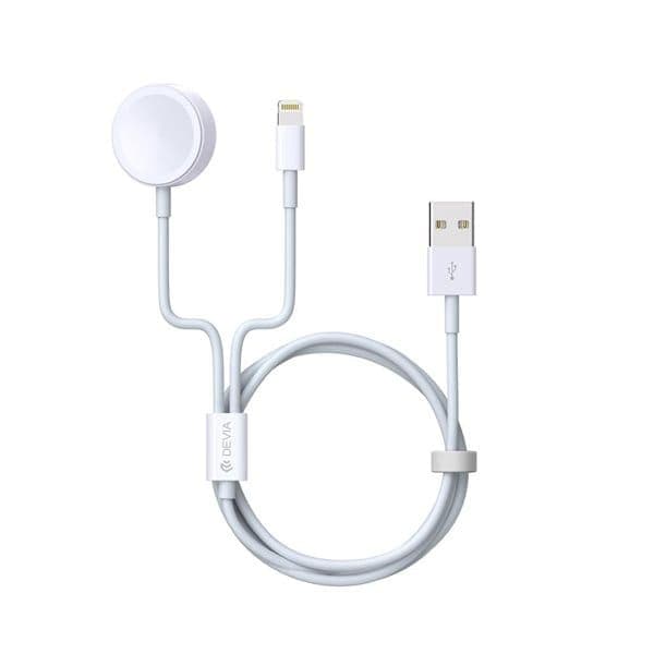 Devia 2-i-1 USB - Lightning med laddare till Apple Watch