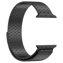 INF Magneettinen lukko ruostumattomasta teräksestä valmistettu ranneke Apple Watch ranneke 42/44/45/49mm Musta