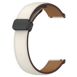INF Taitettava aitoa nahkaa oleva kellon ranneke 20 mm Valkoinen Samsung Galaxy Watch 5/Samsung Galaxy Watch 5 pro/Samsung Galaxy Watch 4/Samsung Galaxy Watch 4 classic/Samsung galaxy watch3 41mm/Samsung galaxy watc