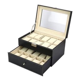 Displayboks for 20 klokker Svart