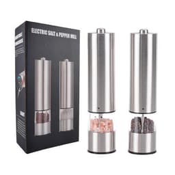 Elektrisk salt- og pepperkvern i rustfritt stål