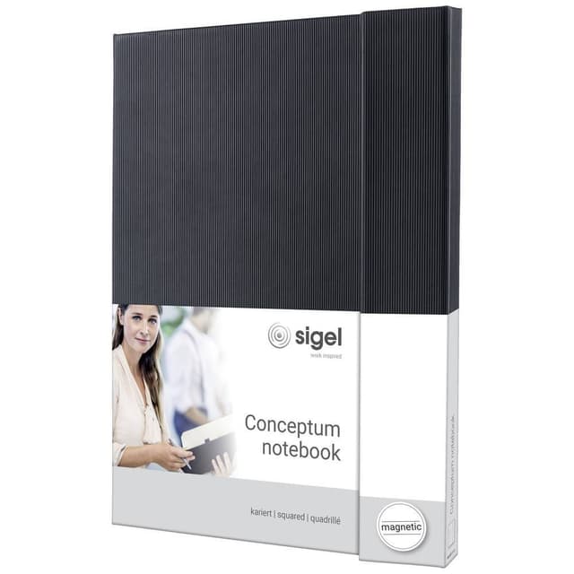 Sigel Anteckningsbok CONCEPTUM® CO151 rutat Svart Antal
