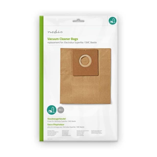Nedis Støvsugepose- | 10 stk. | Papir | Mest solgt for: Electrolux | Brun