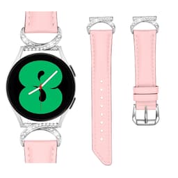 Aitoa nahkaa oleva käsivarsinauha 20 mm Samsung Galaxy Watch 4/5 -kellolle Vaaleanpunainen