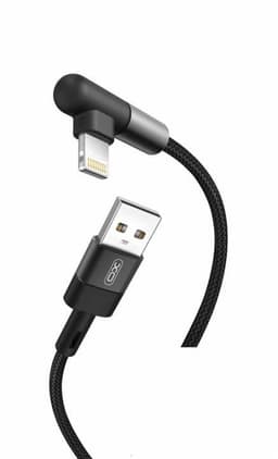 XO NB152, USB - Lightning, Vinklad LaddKabel för Gaming (2,4A), 1m