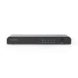Nedis HDMI ™ Switch | 5-Port port(s) | 5x HDMI™ Inngang | 1x HDMI ™ -utgang | 4K@60Hz | 18 Gbps | Fjernstyrtkontrolert | Metall | Antrasitt