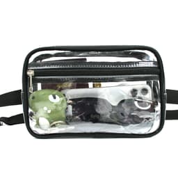 Transparent midjeväska crossbody-väska Sort