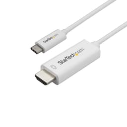StarTech.com 2 m USB-C till HDMI-kabel - 4K vid 60Hz - Vit, 2 m, USB Type-C, HDM